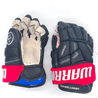 Warrior Covert QR5 Pro – Gant d'occasion NHL Pro Stock – Jordan Martinook (noir/rouge)